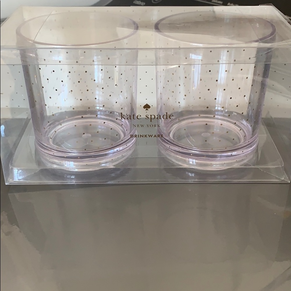 Kate spade gold dot tumblers
